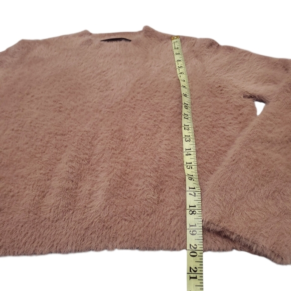 HOUSE of Harlow 1960 x Revolve Alicia Fuzzy Knit Crewneck Tan Sweater Sz M Cozy - Picture 11 of 13